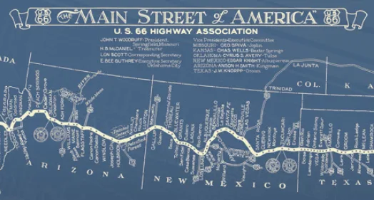 Blue and white map 
